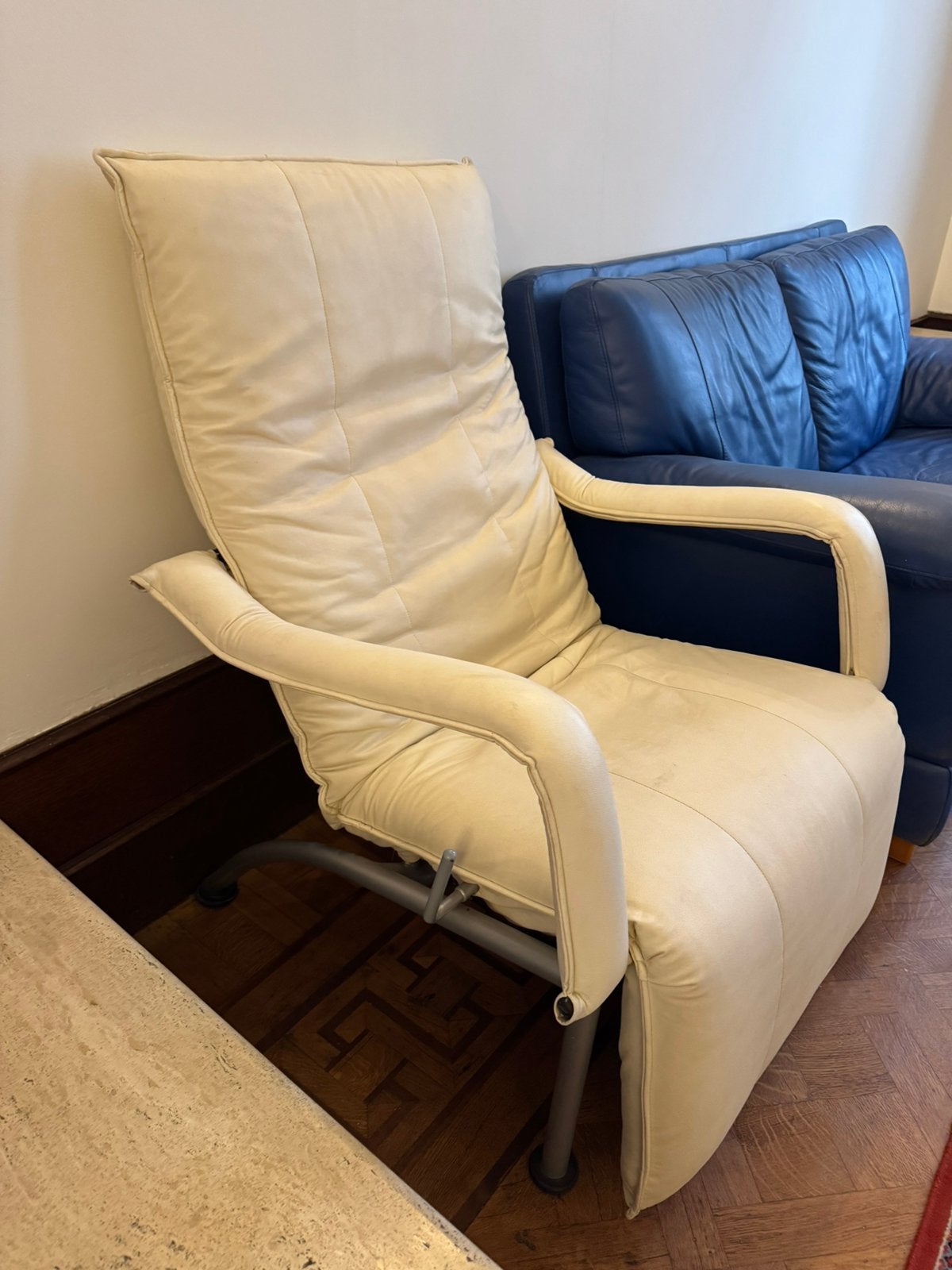 Leren comfortabele zetel, Ophalen, Gebruikt, Eenpersoons, Minder dan 150 cm