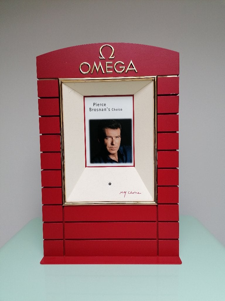 Reclame omega horloge, Kunststof, Verzenden, Polshorloge, Zo goed als nieuw