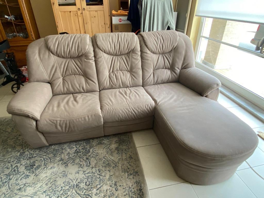 ZETEL MET CHAISE LONGUE, Ophalen, Hoekbank, Driepersoons, Zo goed als nieuw