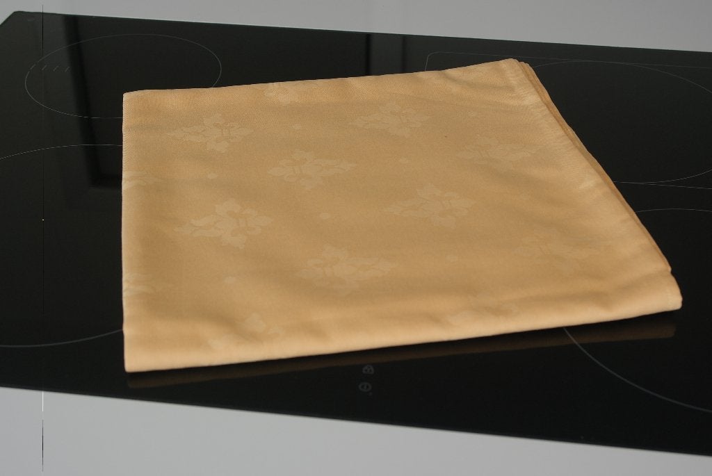 nappe fleurs de lys jaune vif + 8 serviettes (neuves), Maison & Meubles, Nappes, Enlèvement ou Envoi, Neuf, Intérieur