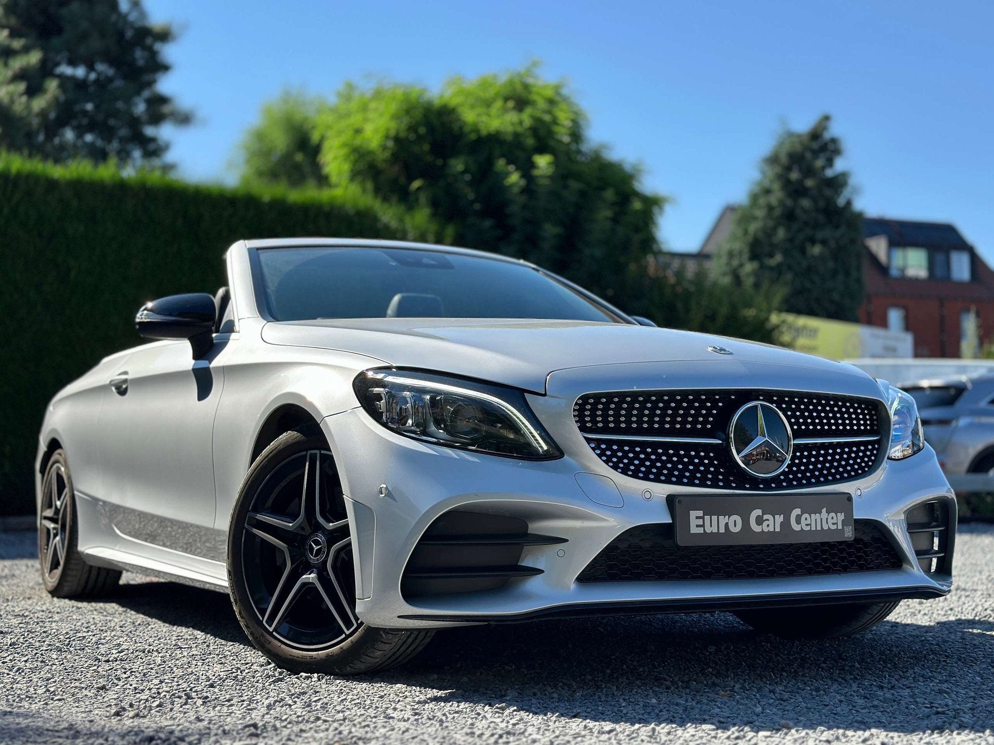 Mercedes-Benz C-Klasse 180 Cabriolet 1.5i AMG-Line / NEKVERW, Autos, Cuir, Argent ou Gris, Achat, Euro 6