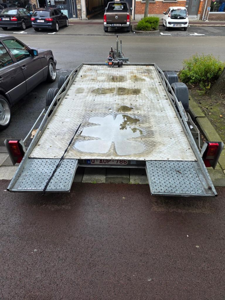 Aanhangwagen autotransport | trailer autoambulance remork |, Ophalen, Gebruikt