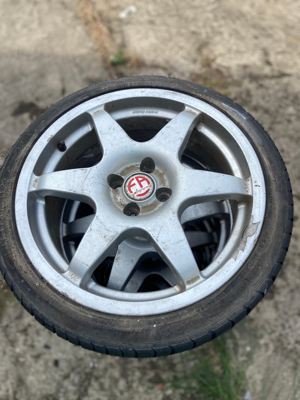 Alu Velgen Met Banden 205 40 ZR 17, Autos : Pièces & Accessoires, Enlèvement, Utilisé, Pneus et Jantes
