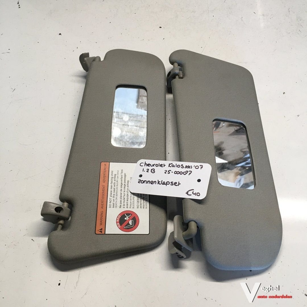 Chevrolet Kalos 2007 1.2 B 2500087 Zonnekleppen set, Auto-onderdelen, Gebruikt, -, -, Ophalen of Verzenden
