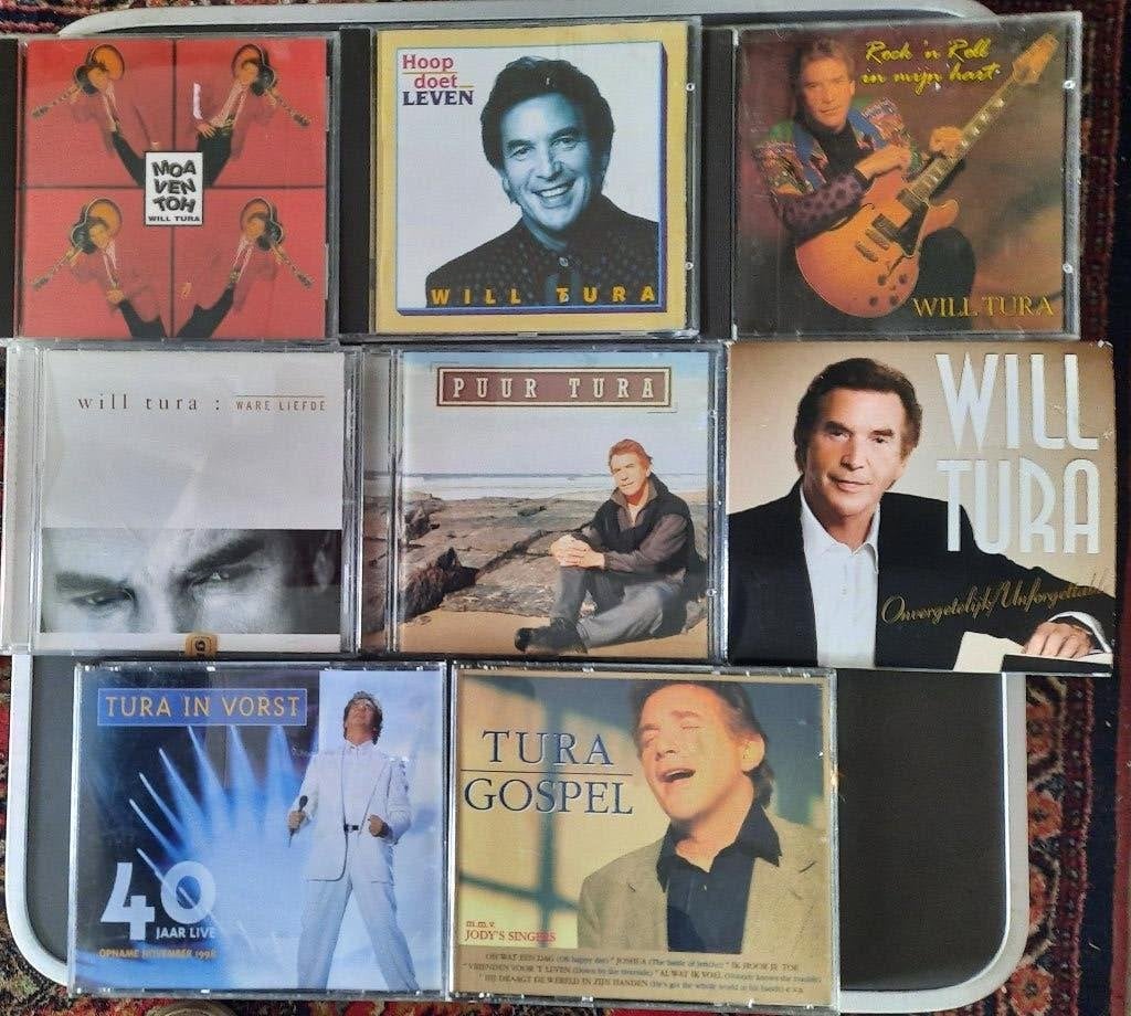 Will Tura cd collectie - 8 stuks (2 dubbel cd's), Cd's en Dvd's, Cd's | Nederlandstalig, Ophalen of Verzenden, Gebruikt, Pop