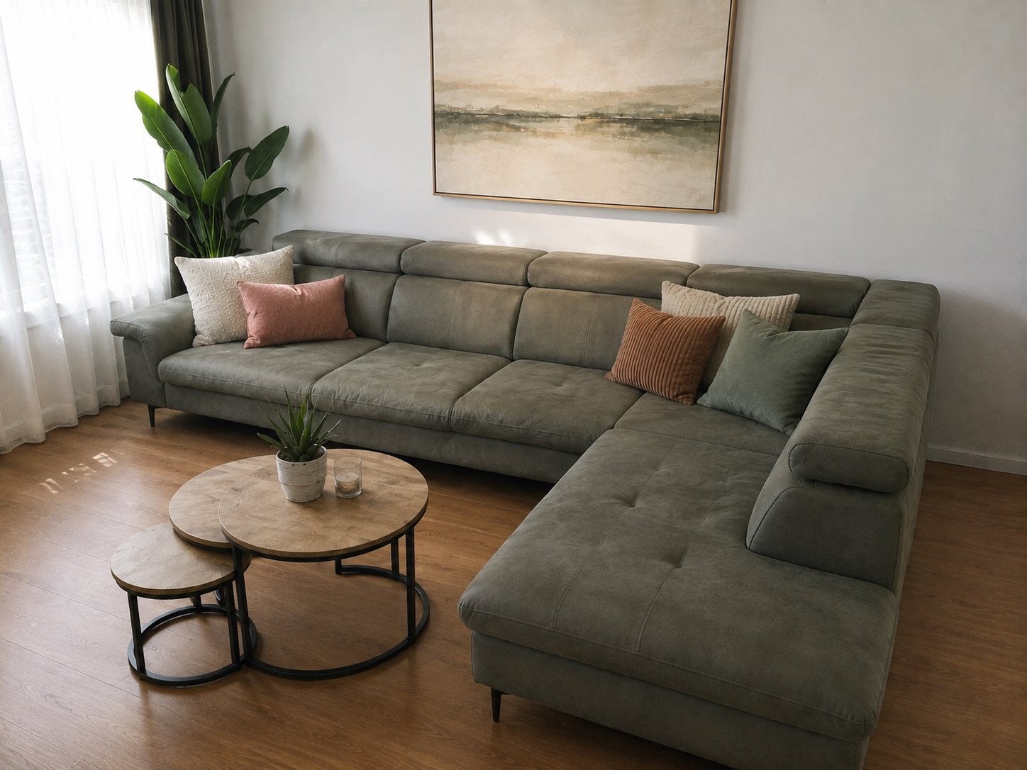 XOOON hoekzetel – Savannah Green – zeer goede staat, Huis en Inrichting, Zetels | Complete zithoeken, Ophalen, Zo goed als nieuw