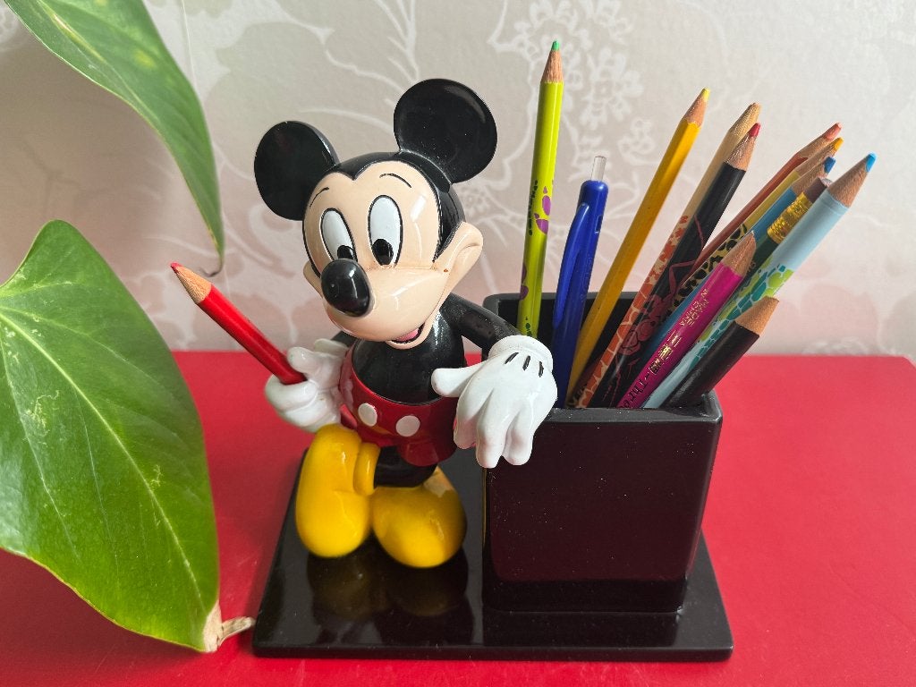 Micky Mouse Pennenbak, Ophalen of Verzenden, Mickey Mouse, Gebruikt, Overige typen