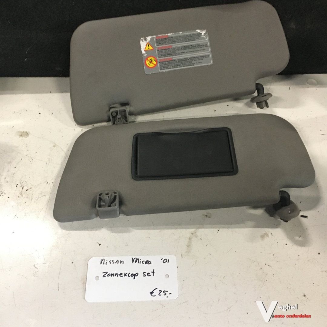 Nissan Micra 2001 1.3 Benzine Zonnekleppen set, Gebruikt, -, -, Ophalen of Verzenden