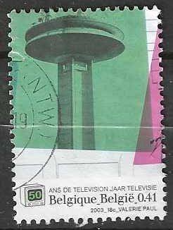 Belgique 2003 - Yvert 3204 /OBP 3215 - 50 ans de télévi (ST), Envoi, Affranchi, Oblitéré