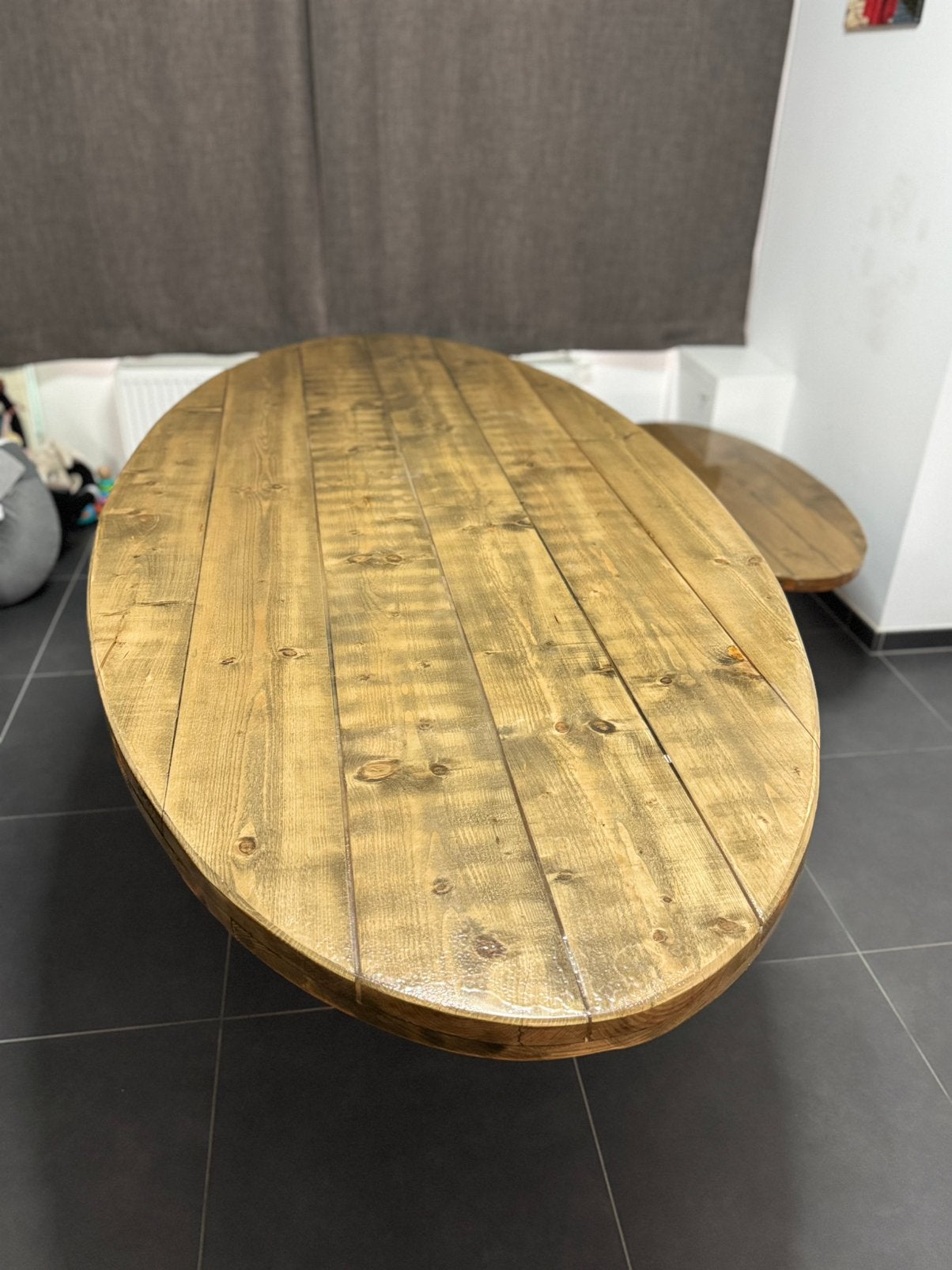 Eettafel en salon tafel, Ophalen, Gebruikt, Ovaal