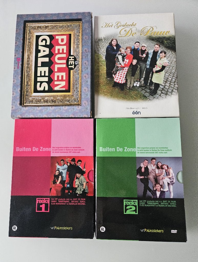 DVD boxen :Het PeulenGaleis, Geslacht Pauw, Buiten de Zone, Cd's en Dvd's, Ophalen of Verzenden