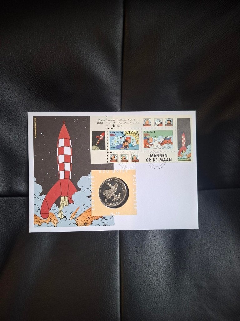 Kuifje Herdenkingsmunt en postzegels - Tintin, Enlèvement, Tintin, Comme neuf, Autres types