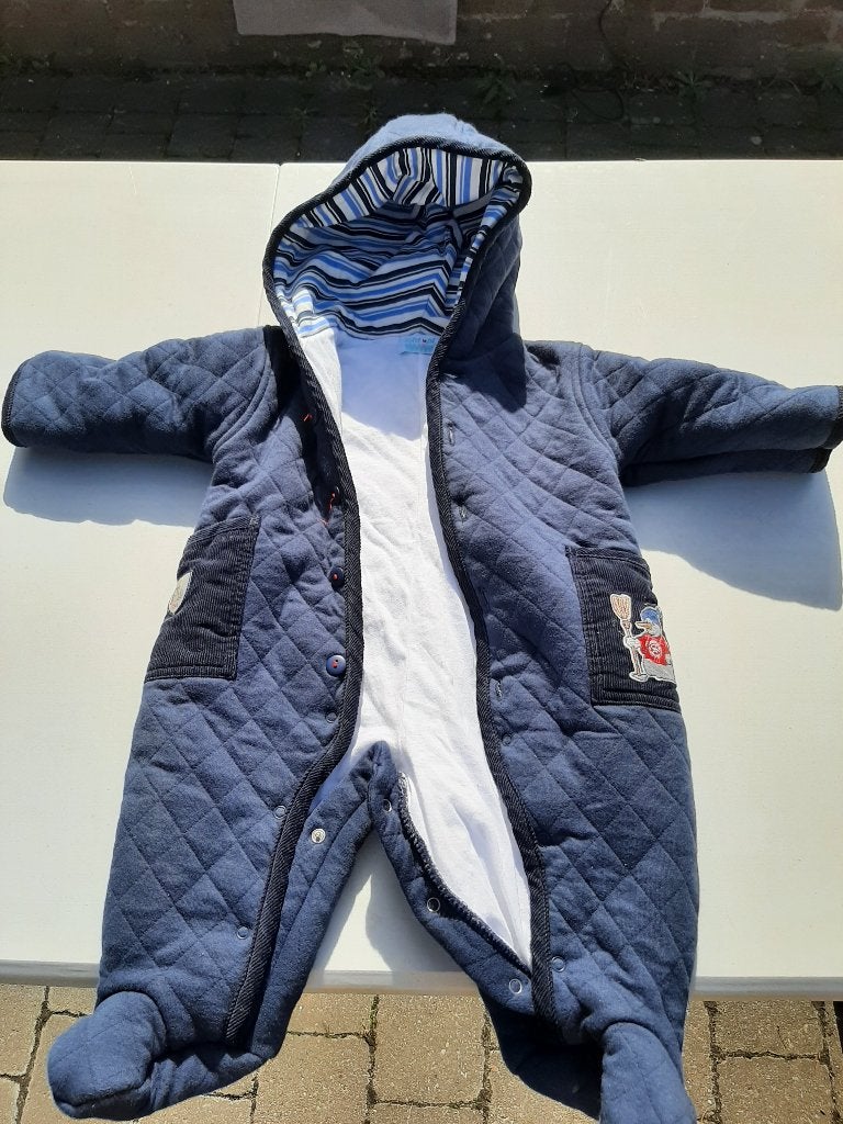 winterse overall met kap en voetjes, Ophalen, Gebruikt, Maat 86