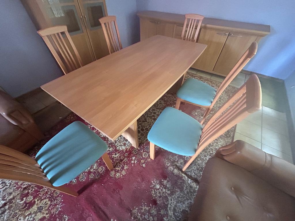 Moderne bleekhouten eetplaats, Huis en Inrichting, Complete eetkamers, Ophalen
