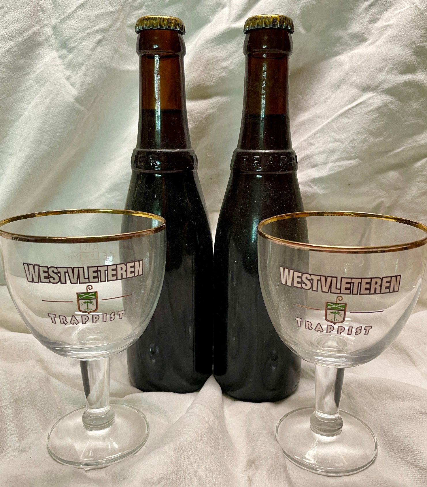 Westvleteren 12 ( 2 flesjes + 2 degustatieglazen), Verzamelen, Ophalen, Zo goed als nieuw