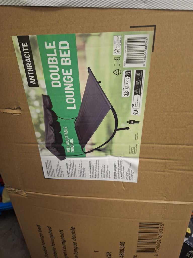Ligbank 180x170x155   2 personen.nieuw in de doos, Ophalen