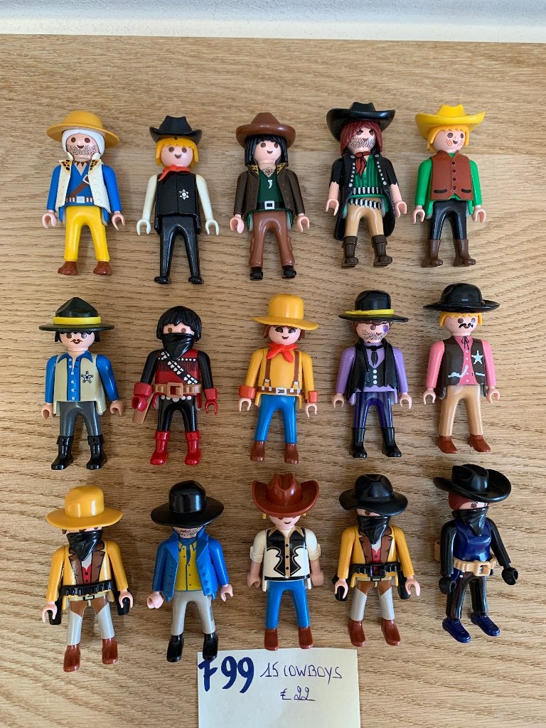 PLAYMOBIL F99: LOT 15 COWBOYS, Enfants & Bébés, Enlèvement ou Envoi, Comme neuf, Country, Figurines