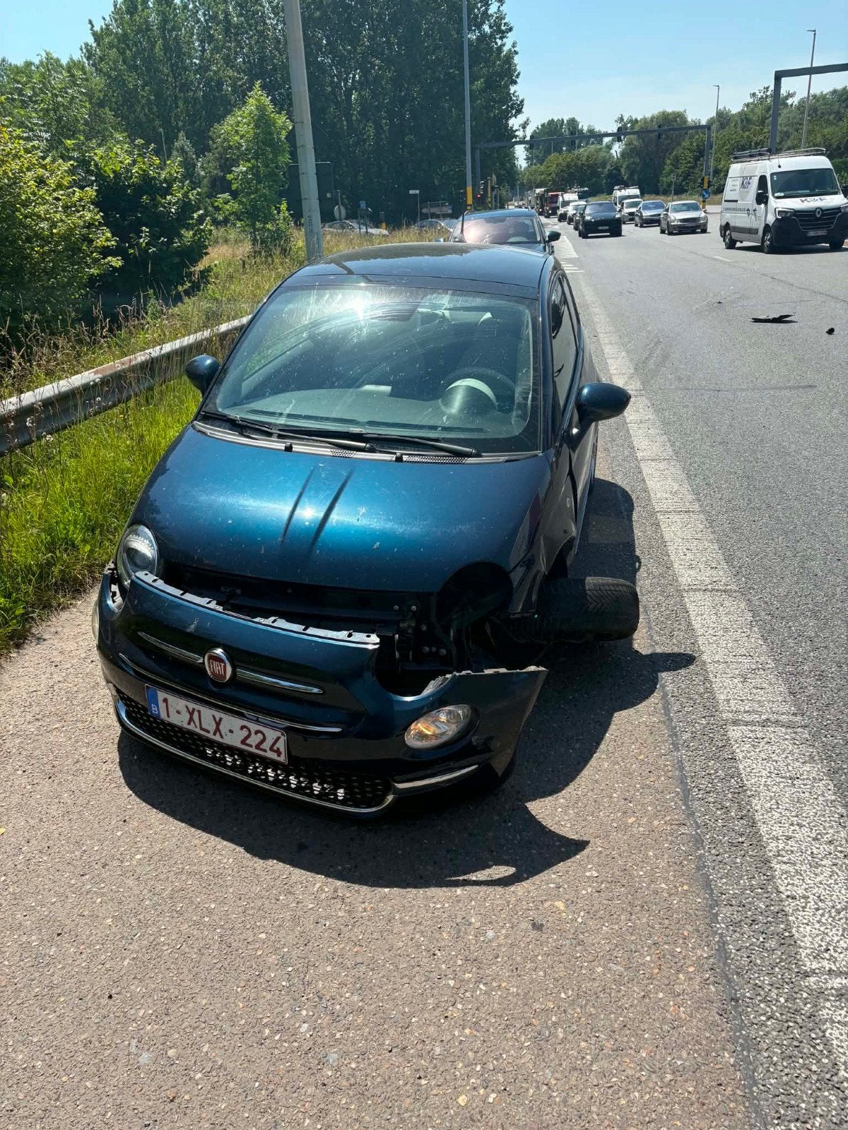 Fiat 500, 2017, accident, 76 000 km, Enlèvement
