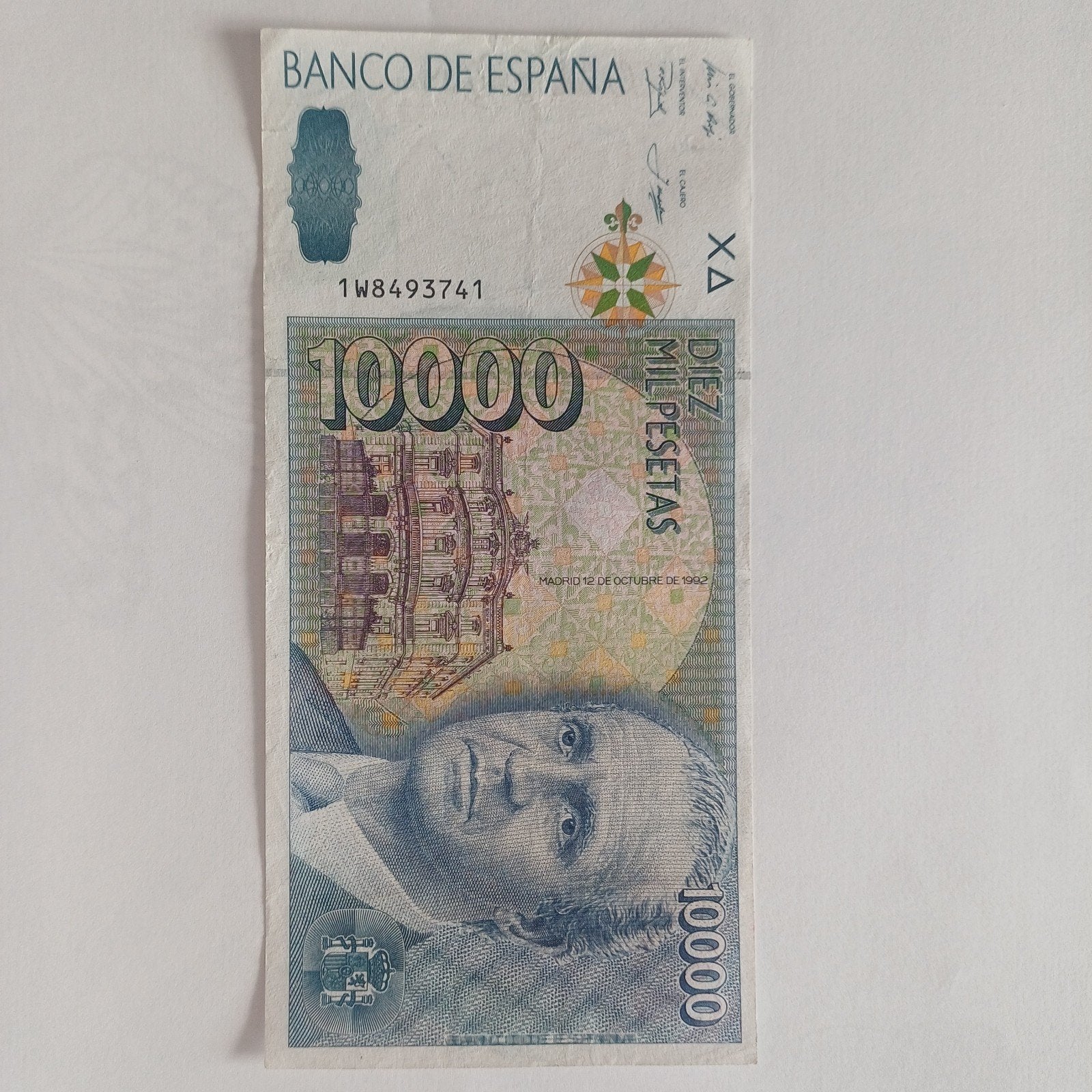 spaans 10000 pesetas biljet, Ophalen