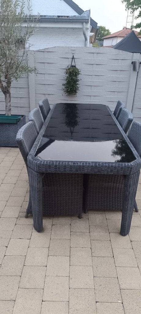 Tuin meubel, Ophalen, Kunststof, Eettafel, 6 zitplaatsen