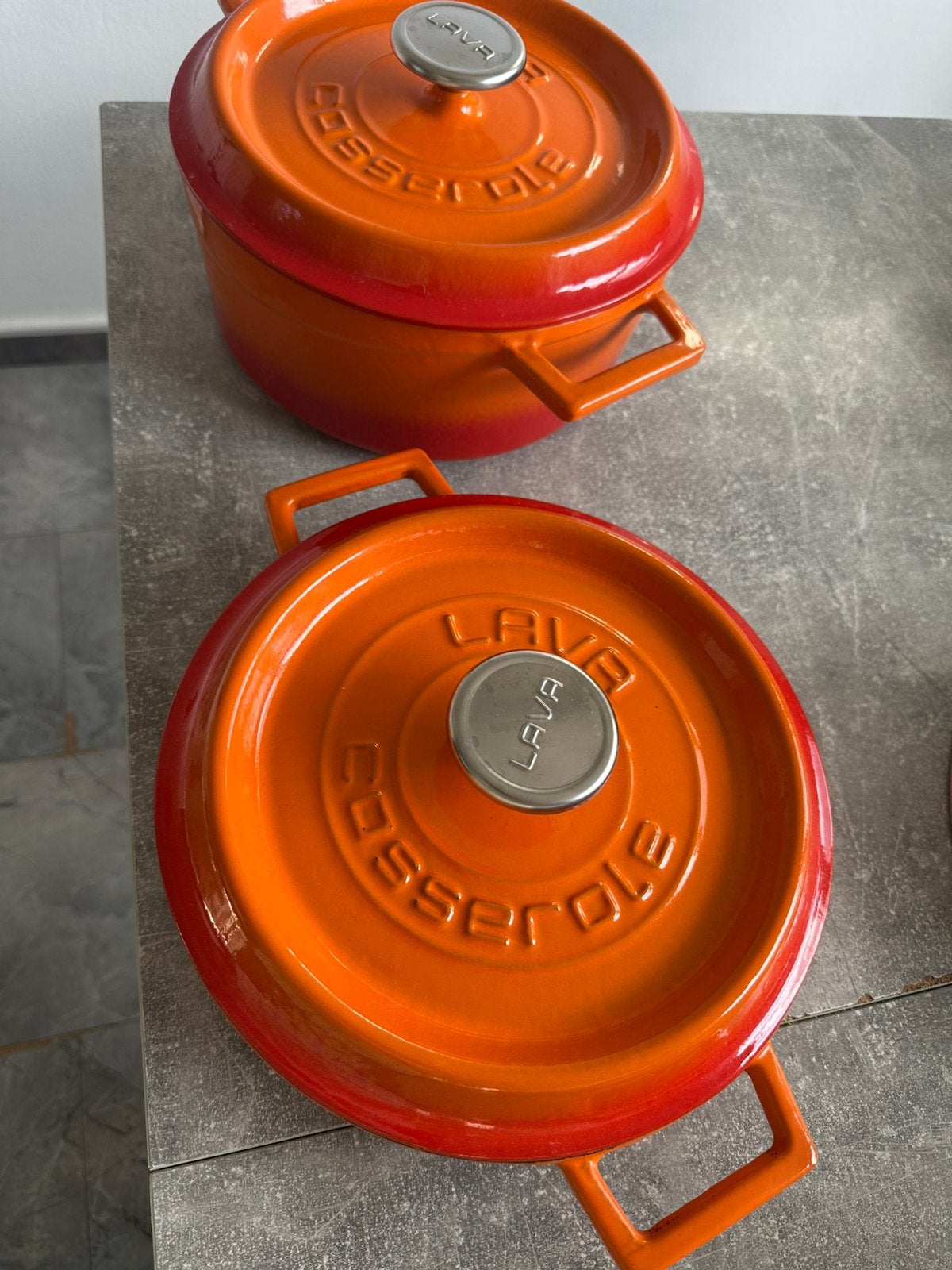 Lava gietijzeren pannenset, Ophalen, Zo goed als nieuw, Pannenset