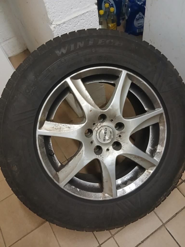 4 Pneus sur jantes alu, Autos : Pièces & Accessoires, Pneus & Jantes, Enlèvement, Pneu(s)
