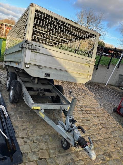 Saris PK 20 kipper aanhangwagen met loofnetten + oprijrampen, Ophalen, Gebruikt