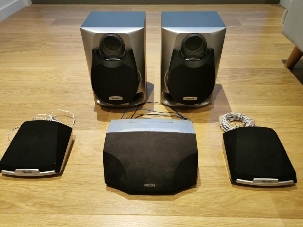 Système audio ambiophonique Dolby Pro Logic à 5 haut-parleur, Enlèvement, Utilisé, Ensemble Surround sans Subwoofer, Philips