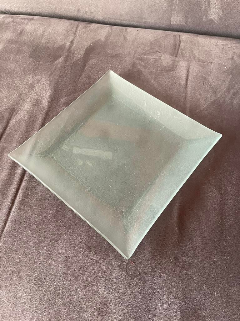 Plateau en verre, Comme neuf, Carré, Verre