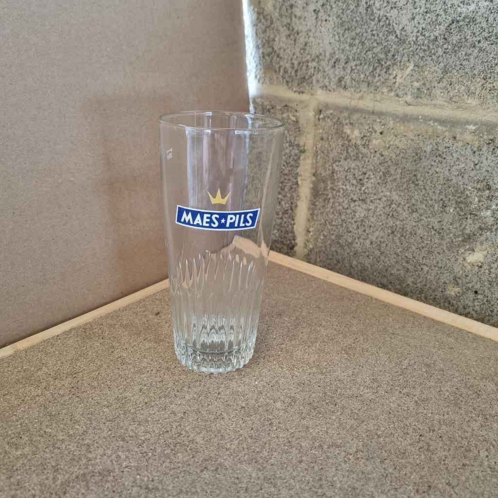 Verre Maes Pils (modèle 5), Collections, Marques de bière, Enlèvement ou Envoi, Utilisé, Verre ou Verres, Autres marques