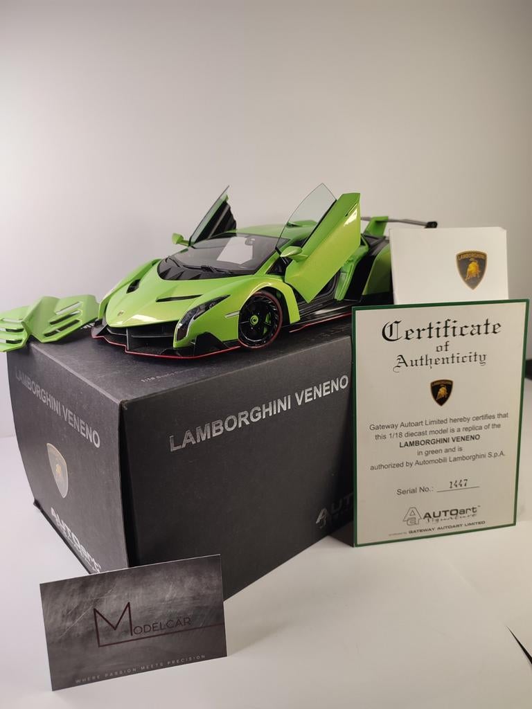 Lamborghini Veneno 1/18 Autoart Signature, Ophalen of Verzenden, Zo goed als nieuw, Auto, Autoart