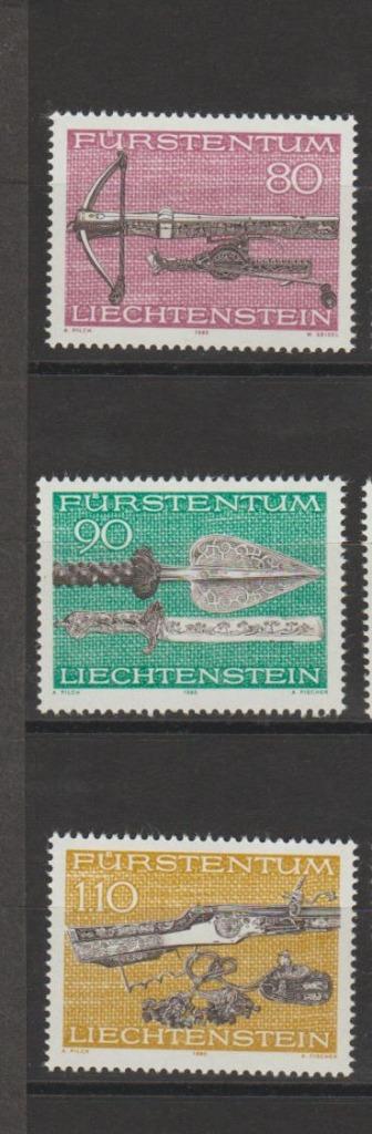 Armes de chasse Liechtenstein 1980 **, Envoi, Autres pays, Non oblitéré