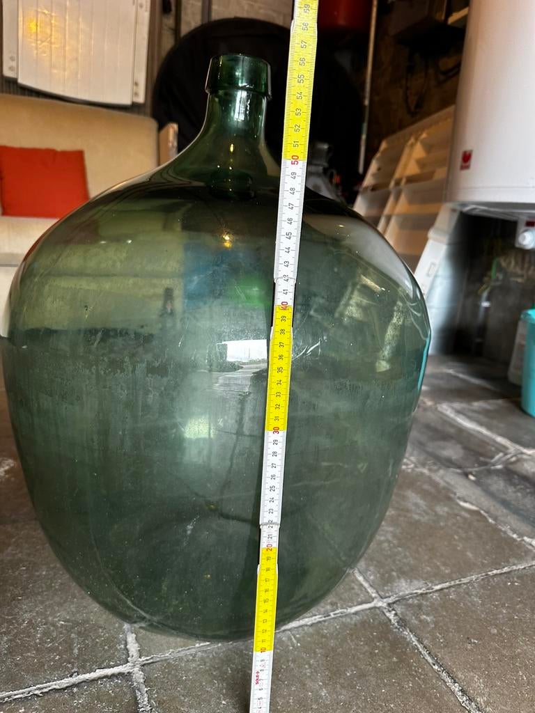 Vase en verre vert, les mesures son sur les photos, Enlèvement, Comme neuf, Vert, Verre