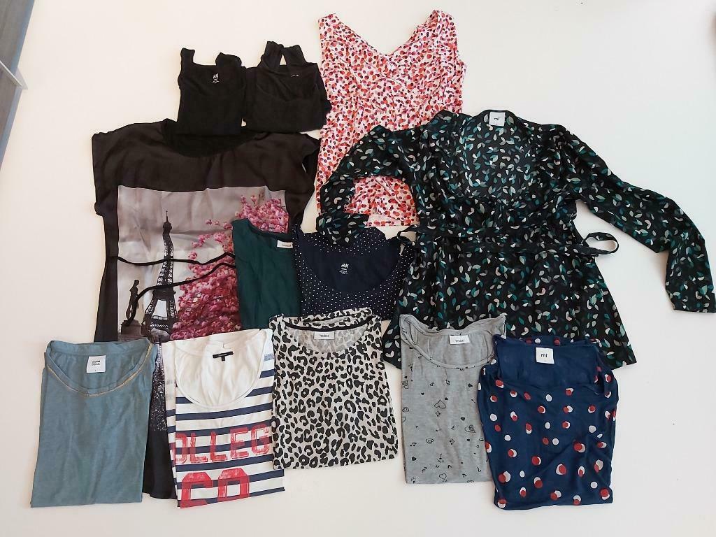 12 zwangerschapblouses, Maat 38/40 (M), Blauw, Blouse of Tuniek, Mamalicious