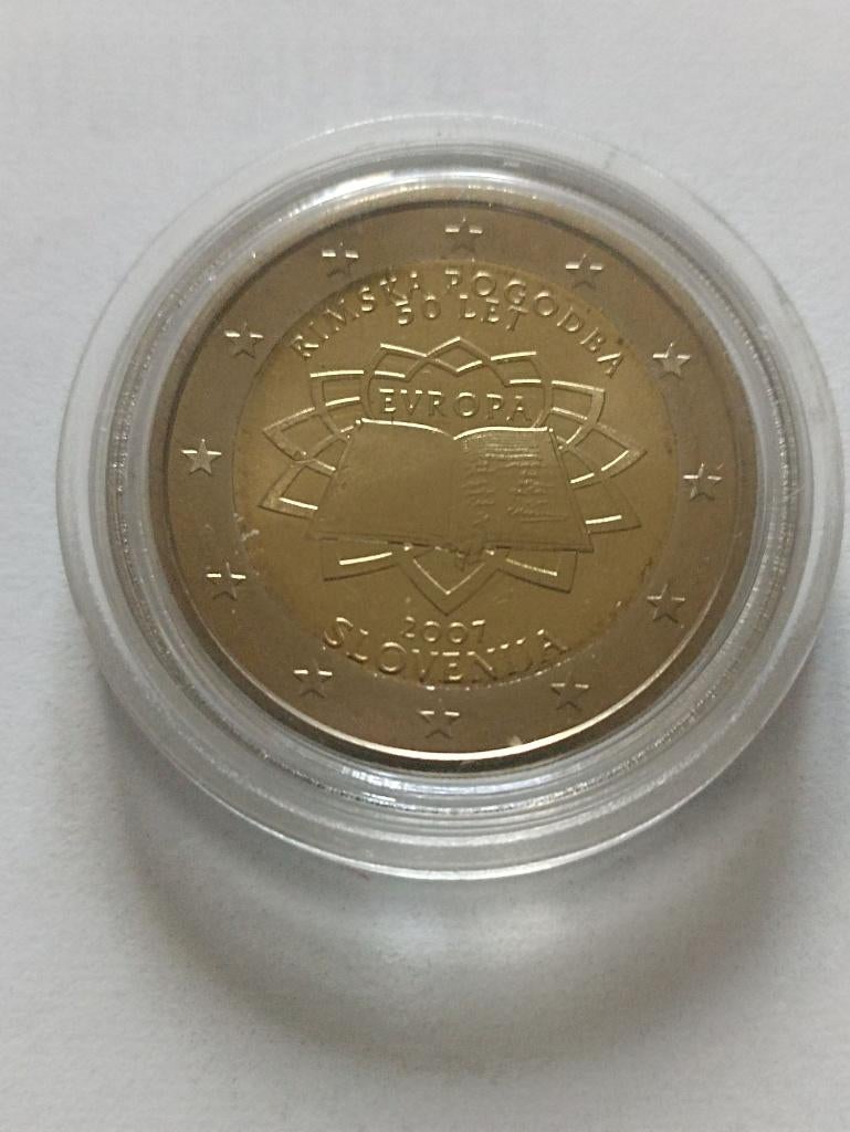 Slovenië 2 euro 2007 Verdrag van Rome - Zeldzaam!, Ophalen of Verzenden, Slovenië, 2 euro