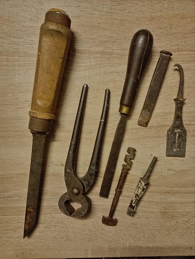 Lot oud werkmateriaal, Ophalen of Verzenden