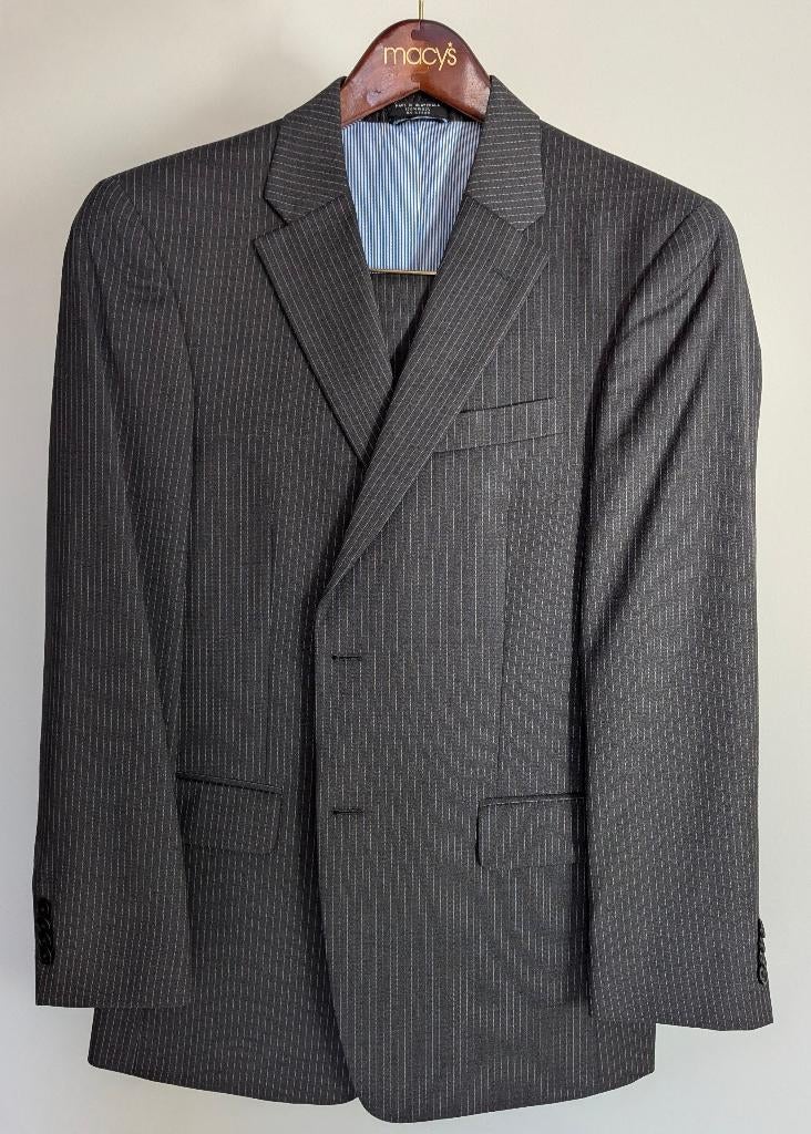 Tommy Hilfiger kostuum grijs met krijtstreep 48 / 30, Gris, Comme neuf, Enlèvement, Tommy hilfiger