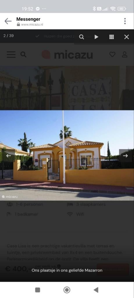 Te huur Spanje ( mazarron)