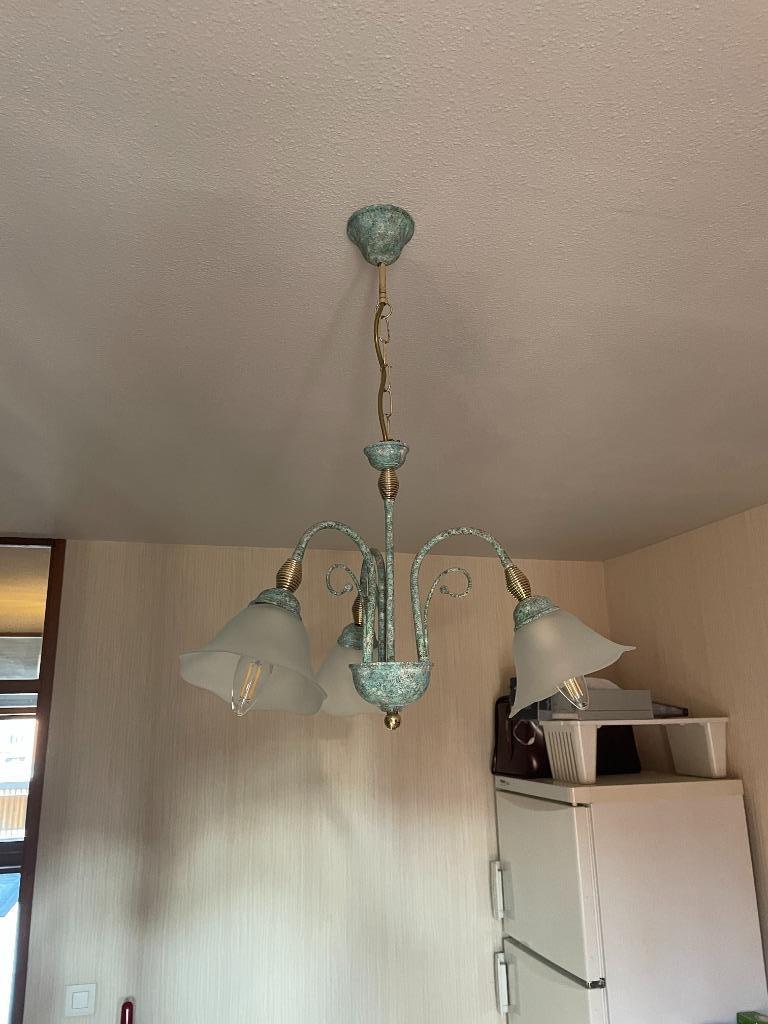 Landelijke luster, Huis en Inrichting, Ophalen, Metaal, Minder dan 50 cm, Landelijk