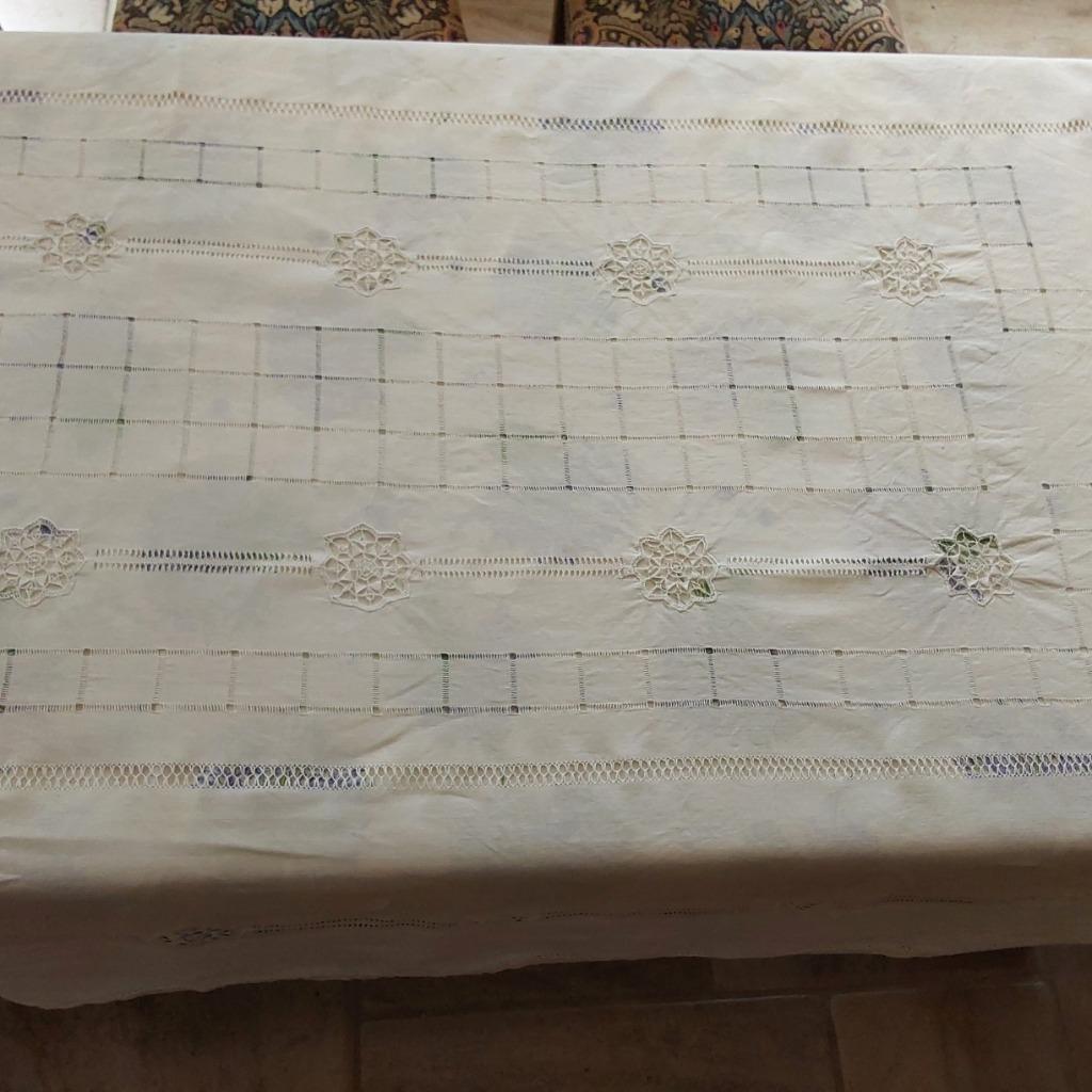 Antiek tafelkleed - 3m30 x 1m70 0, Antiek en Kunst, Ophalen