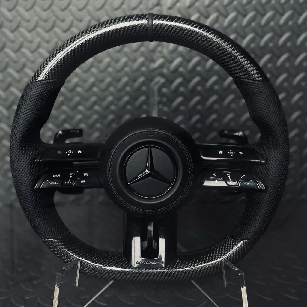 Volant Mercedes Dragonfly en cuir completen carbone AMG, Autos : Pièces & Accessoires, Commande, Enlèvement ou Envoi, Neuf, Mercedes-Benz