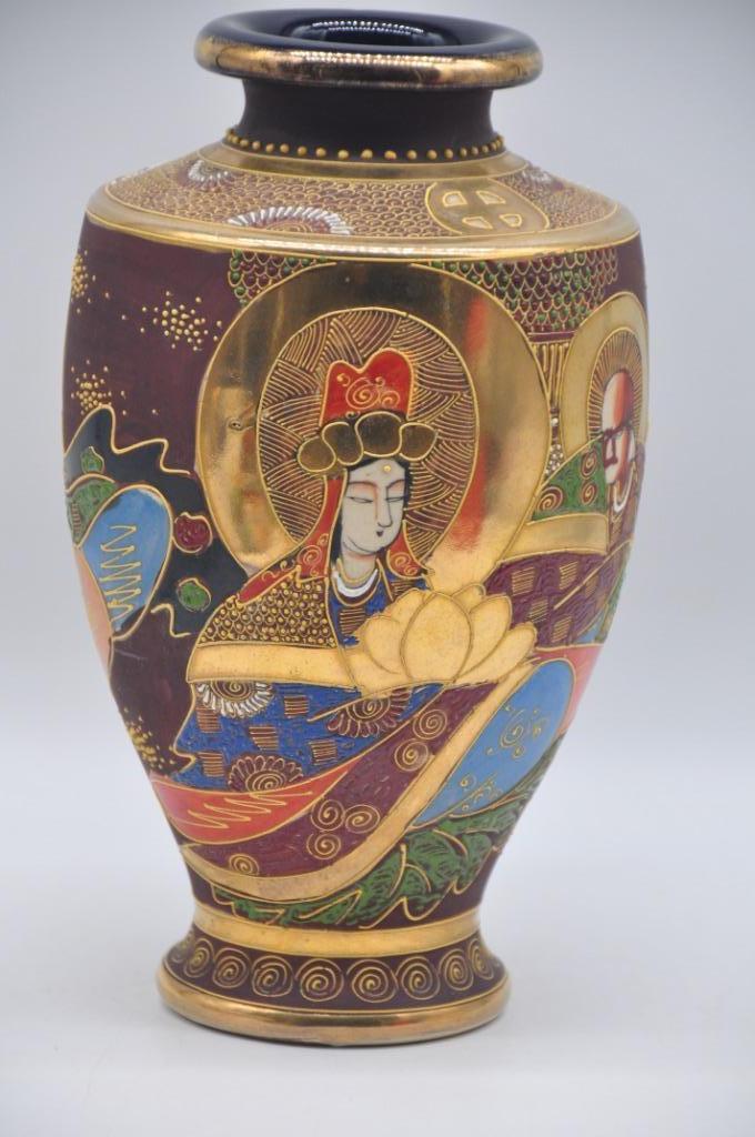 Satsuma - Japon - Vase / Déesse Kannon, Enlèvement ou Envoi