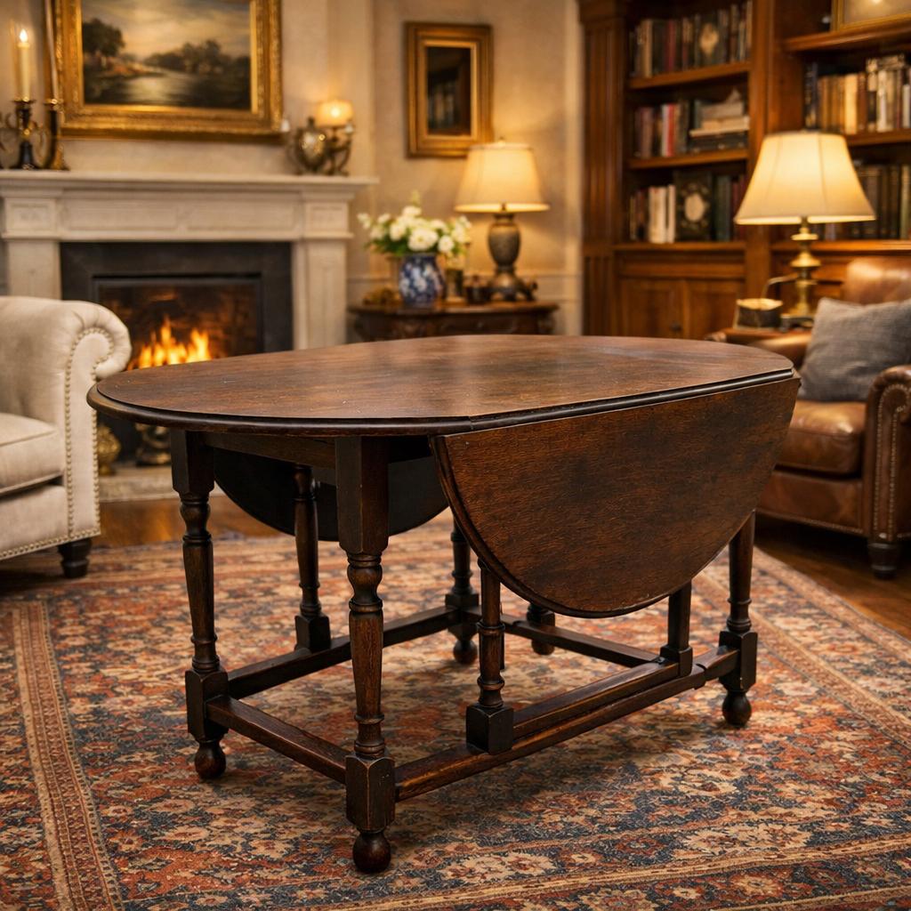 Engelse gateleg tafel, Antiek en Kunst, Ophalen