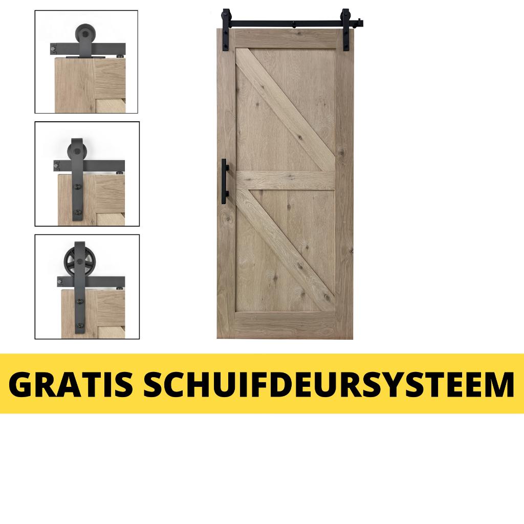 ACTIE! Eiken schuifdeur | loftdeur | barndeur | eiken deur, Doe-het-zelf en Bouw, Deuren en Vliegenramen, Ophalen, Schuifdeur
