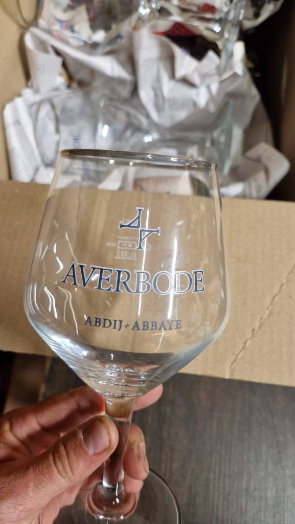 glas abdij averbode, Verzamelen, Ophalen, Zo goed als nieuw, Bierglas