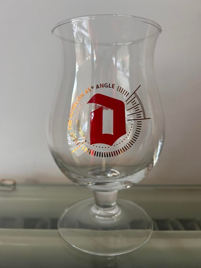 Bierglas Duvel the Duvelisch 45• graden, Verzamelen, Biermerken, Ophalen, Nieuw, Duvel