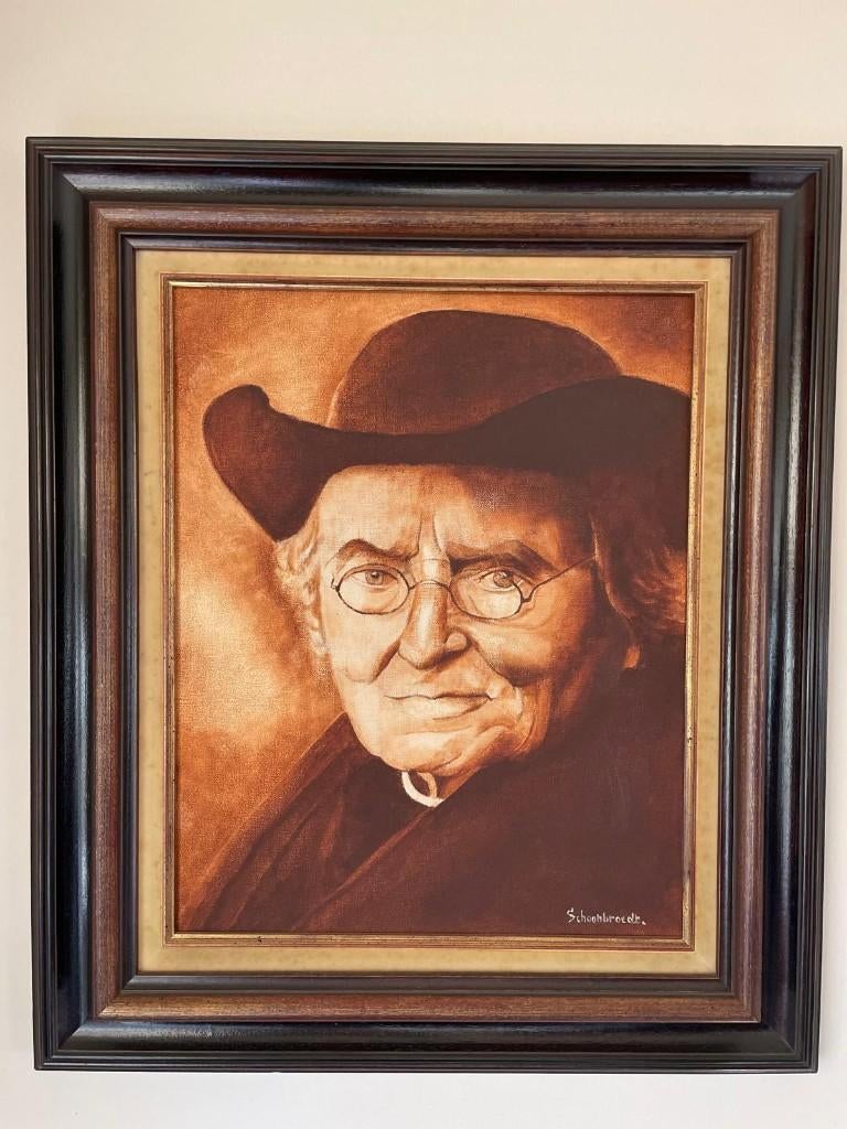 Schilderij Schoonbroedt portret Hugo Verriest, Ophalen
