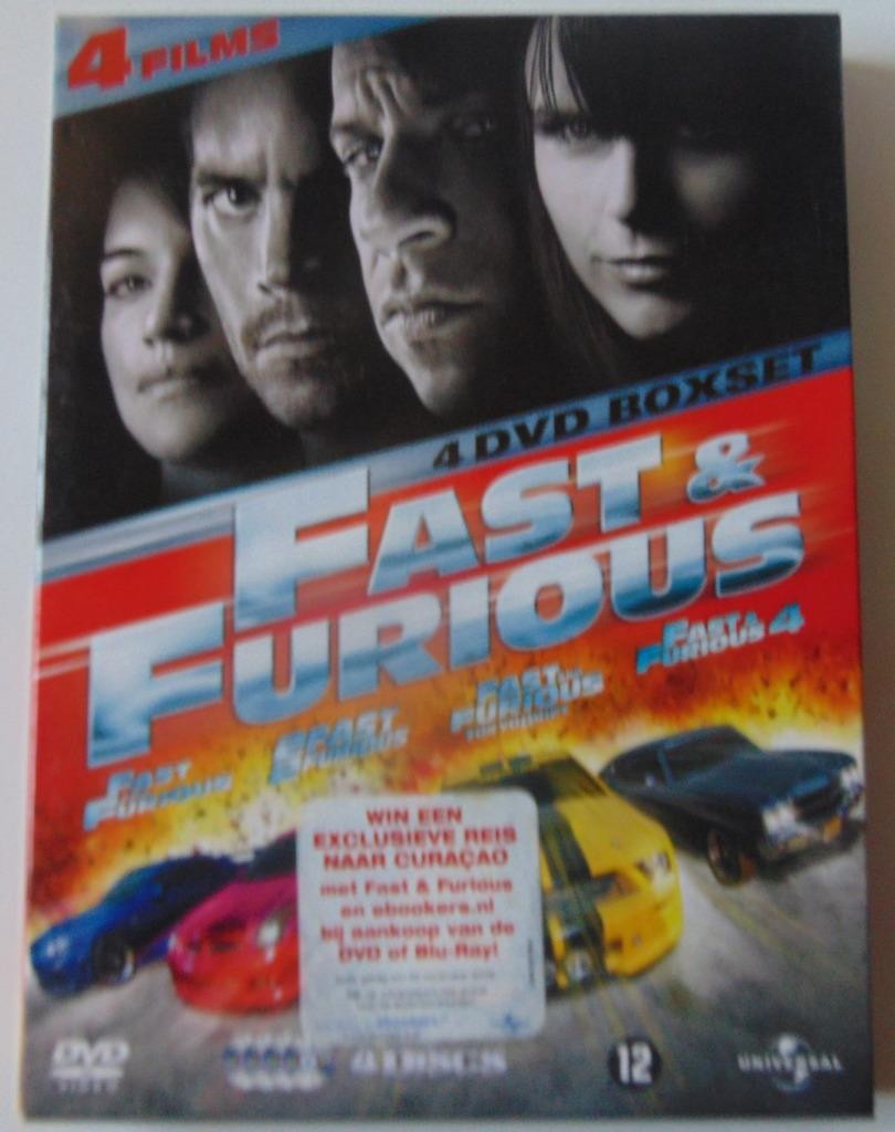 4 DVD-box "Fast & Furious", Ophalen, Boxset, Actie, Zo goed als nieuw
