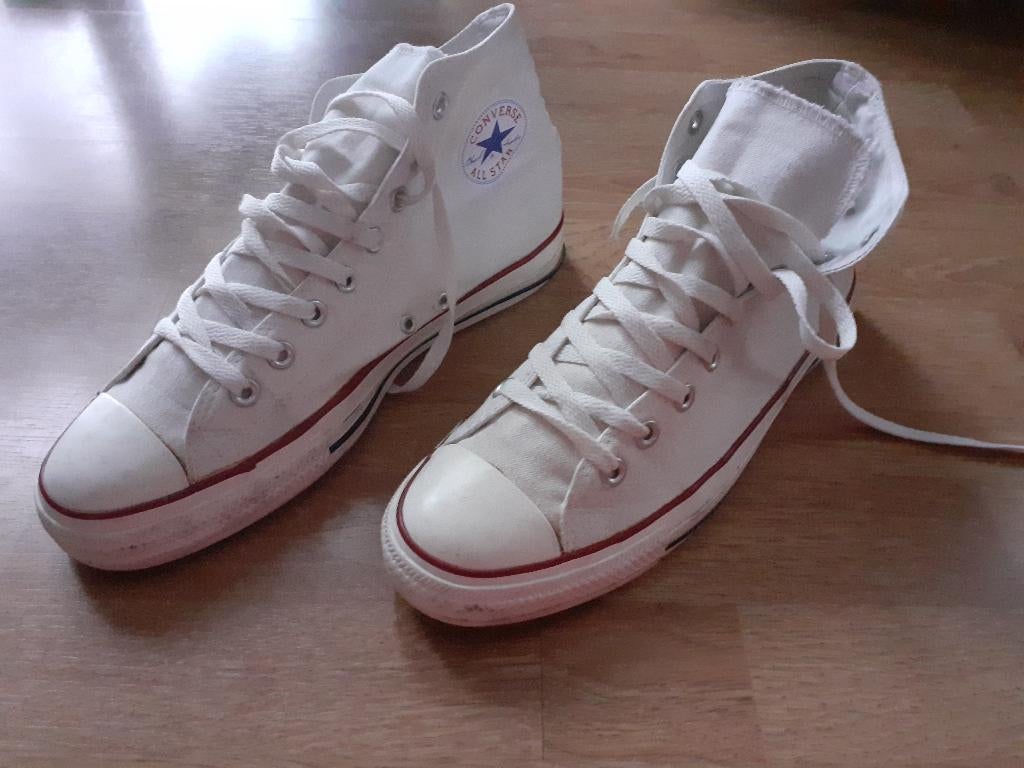 Converse All Star White/Canvas Size UK 9.5 EU 43, Ophalen, Wit, Zo goed als nieuw, Sneakers