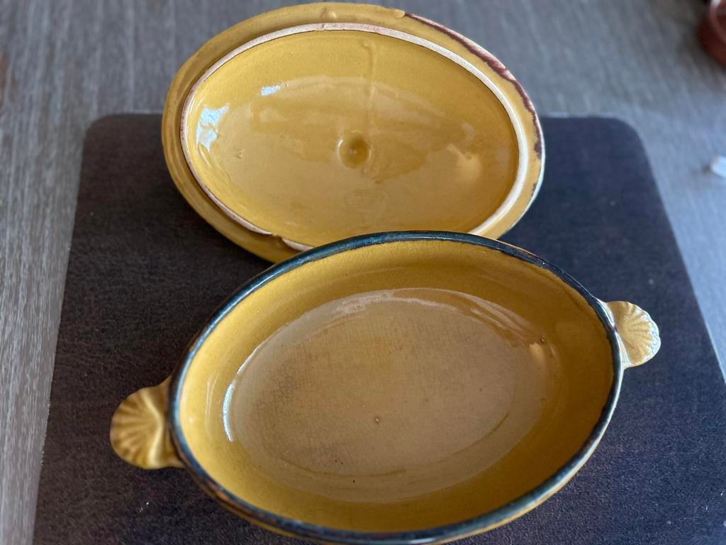 Vintage franse ovenschaal, Huis en Inrichting, Ophalen, Gebruikt, Overige materialen, Overige typen